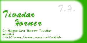 tivadar horner business card